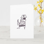 誕生日海賊 カード (黄色い花)