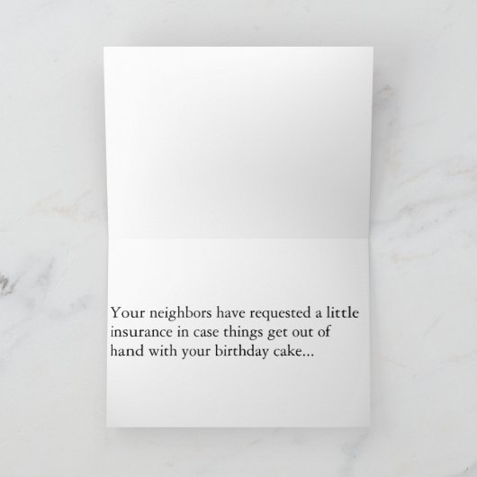 誕生日消防車 カード (内部)