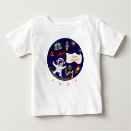 誕生日漫画宇宙テーマ ベビーTシャツ