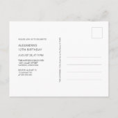 誕生日焚き火パーティー水彩 インビテーションポストカード (裏面)