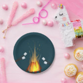 誕生日焚き火プレート ペーパープレート (パーティー)