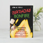 誕生日焚き火招待状 招待状 (スタンド正面)