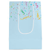 誕生日熊(風船・紙吹雪) ミディアムペーパーバッグ (裏面)