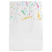 誕生日熊(風船・紙吹雪) ミディアムペーパーバッグ (裏面)