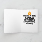 誕生日熱い女の子"年を取る"からかうジョーク カード (内部)