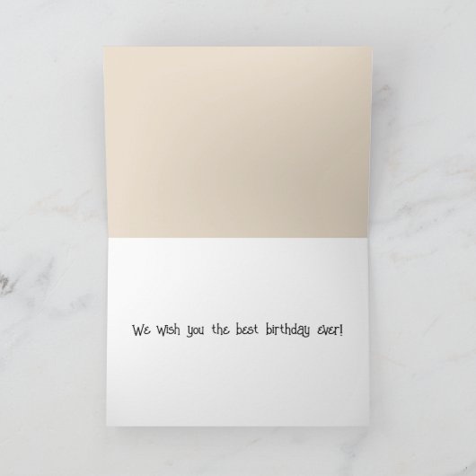 誕生日牛と干し草 カード (内部)