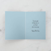 誕生日牛の黄金色の動物のおもしろいユーモア カード (内部)