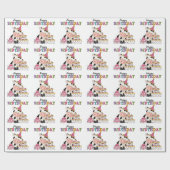 誕生日牛パーティー包装紙 ラッピングペーパー (フラット)