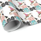 誕生日牛型包装紙 ラッピングペーパー (ロールコーナー)