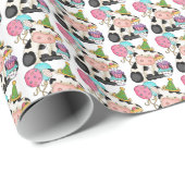 誕生日牛型包装紙 ラッピングペーパー (ロールコーナー)