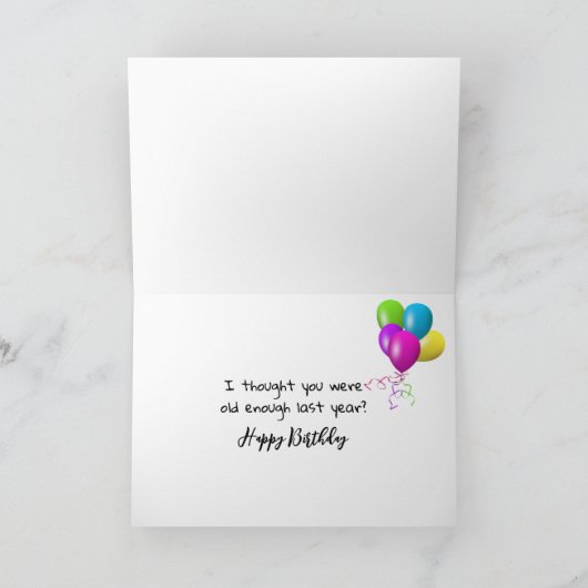 誕生日牛 カード (内部)