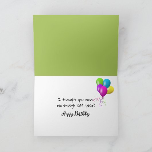 誕生日牛 カード (内部)