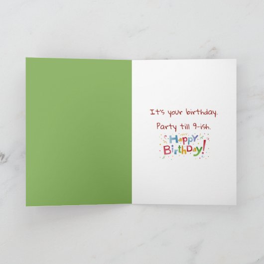 誕生日牛 カード (内部)