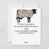 誕生日牛 シーズンカード (裏面)