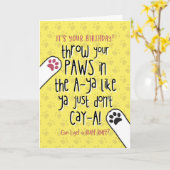 誕生日犬から手を放せ! カード (黄色い花)