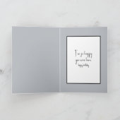 誕生日犬がのまわりにドアを覗く カード (内部)