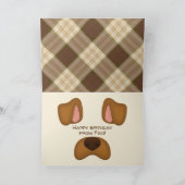 誕生日犬の骨と犬のカード カード (内部)