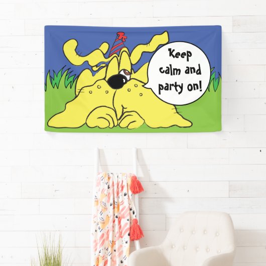 誕生日犬はっ！パーソナライズ 横断幕 (インサイチュ)