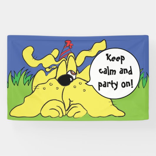 誕生日犬はっ!パーソナライズ 横断幕 (横)