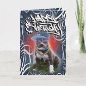 誕生日犬 カード (正面)