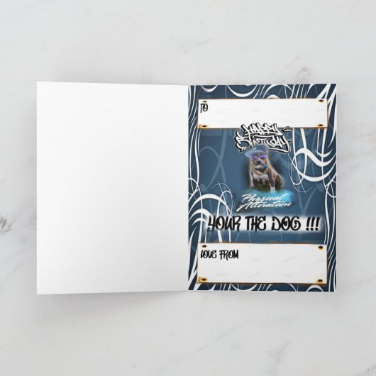 誕生日犬 カード (内部)