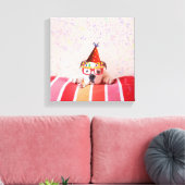 誕生日犬 キャンバスプリント (インサイチュ (リビング))