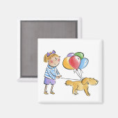 誕生日犬 マグネット (正面/裏面)