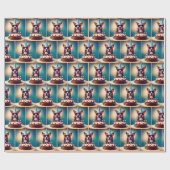 誕生日犬 ラッピングペーパー (フラット)