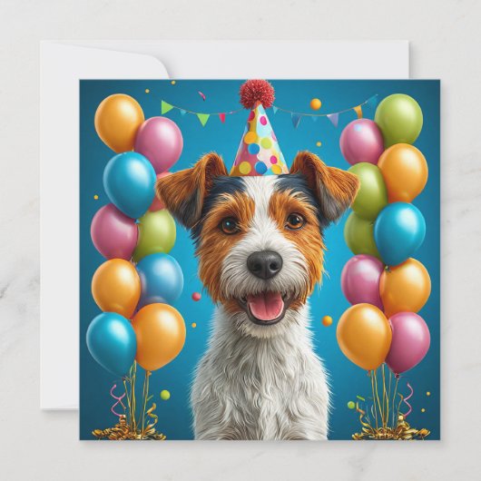 誕生日犬 招待状 (正面)