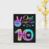 誕生日独身の絞り染め桁数Im 10桁少女 カード (黄色い花)