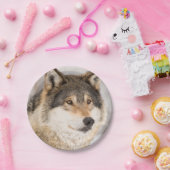 誕生日狼かわいい男の子 ペーパープレート (パーティー)