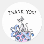 誕生日猫ありがとう ラウンドシール (正面)