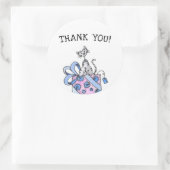 誕生日猫ありがとう ラウンドシール (バッグ)