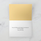 誕生日猫が空き丼で待つ カード (内部)