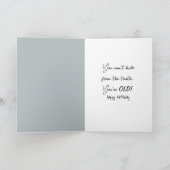 誕生日猫が隠れて犬小屋に カード (内部)