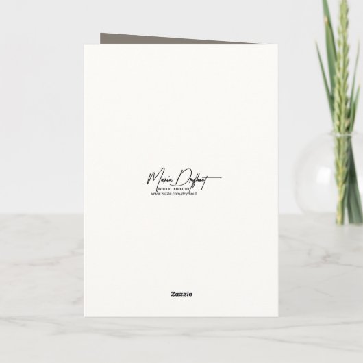 誕生日猫と鶏肉 カード (裏面)