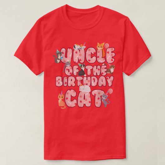 誕生日猫の伯父ティオ子猫恋人 Tシャツ (デザイン正面)
