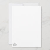 誕生日猫の宇宙フラットグリーティングカード サンキューカード (裏面)