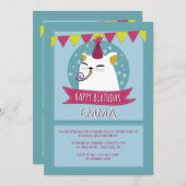 誕生日猫の招待状 招待状 (正面/裏面)