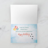 誕生日猫の眼鏡おもしろいプレゼント カード (内部)