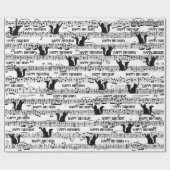 誕生日猫オンシートミュージック ラッピングペーパー (フラット)