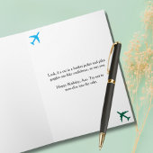 誕生日猫パイロット写真&航空機航空おもしろい機 カード