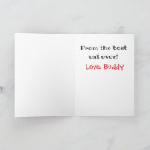 誕生日猫パパワールド最高のズ・エバーペット写真 カード (内部)