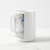 誕生日猫パパ最高のEver Pet Photo コーヒーマグカップ (正面左)