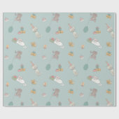 誕生日猫パーティー ラッピングペーパー (フラット)