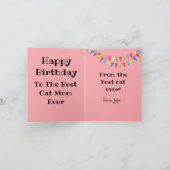 誕生日猫マママワールド最高のズ・エバーペットフォト・カード カード (内部)