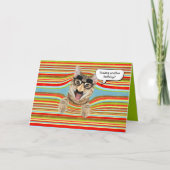 誕生日猫ユーモア カード (正面)