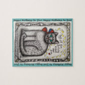 "誕生日猫"のジグソーパズル8x10" 110pcか11x14" 252pc ジグソーパズル (横)