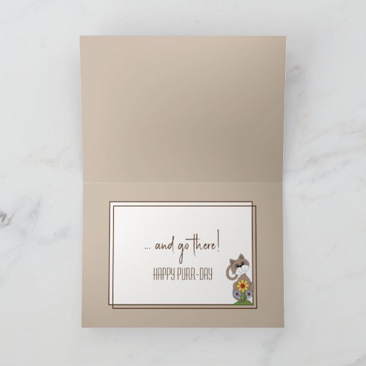 誕生日猫 カード (内部)