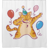 誕生日猫 シャワーカーテン (正面)